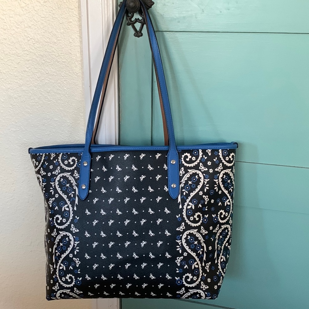 Coach Butterfly Bandanna City Tote